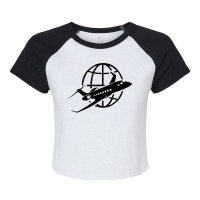 Private Jet Jetsetter Globetrotter T Shirt Raglan Crop Top | Artistshot