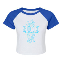 Birthday Year 2013 Limited Edition Gaming Gift Nerd Computer T Shirt Raglan Crop Top | Artistshot