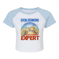 Social Distancing Expert Gaming Raglan Crop Top | Artistshot