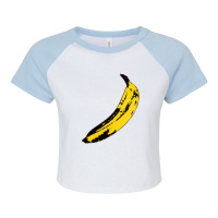 Velvet Underground Andy Warhol Banana Raglan Crop Top | Artistshot