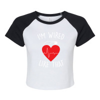 Arrhythmia Cardiac Pacemaker Icd Surgery Raglan Crop Top | Artistshot