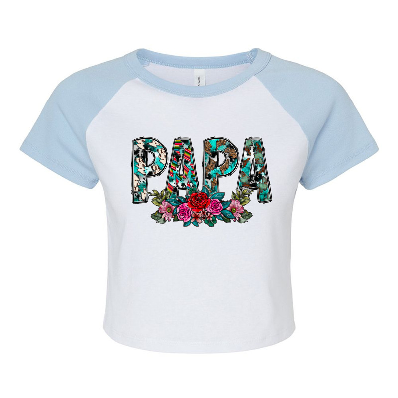 Papa Raglan Crop Top by SublimationCraftShop | Artistshot