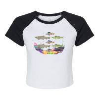 Underwater Fish Species Biology Fishkeeping Saltwater Fish T Shirt Raglan Crop Top | Artistshot