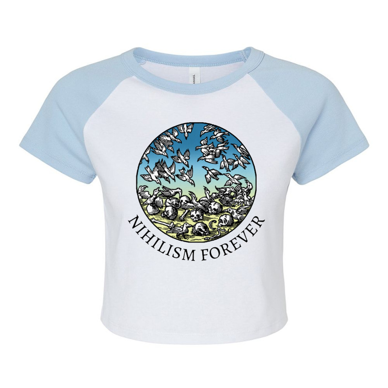 Nihilism Forever,v Intage Medieval Humor Illustration Design Raglan Crop Top by qulonuhun | Artistshot