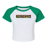 Brick Builder Funny Blocks Master Builder Grandma T Shirt Raglan Crop Top | Artistshot