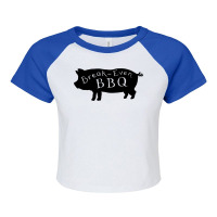 Break Even Bbq Sweatshirt Raglan Crop Top | Artistshot