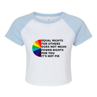 Rainbow Equal Rights For Others Black Raglan Crop Top | Artistshot