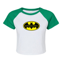 Dadman Bat Funny Raglan Crop Top | Artistshot