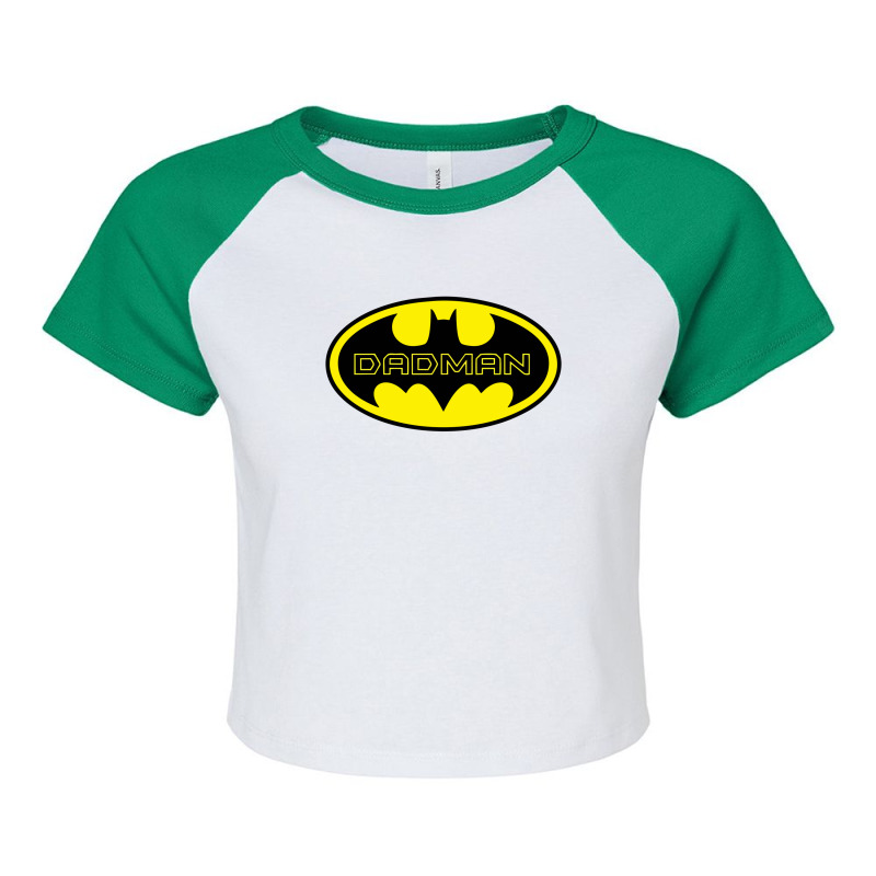 Dadman Bat Funny Raglan Crop Top by gani-75 | Artistshot