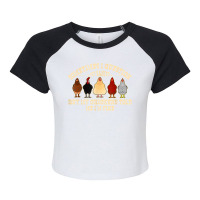 Sometimes I Question My Sanity Chickens Farmer T Shirt Raglan Crop Top | Artistshot