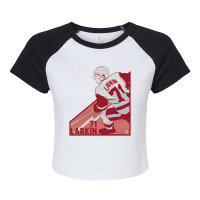 Dylan Larkin Angle Raglan Crop Top | Artistshot