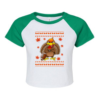 Football Turkey Football Thankful Thanksgiving Christmas Funny 404 Raglan Crop Top | Artistshot