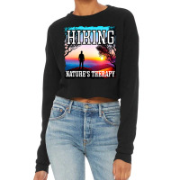 Hiking Natures Therapy Sunset Hiking Cropped Sweater | Artistshot