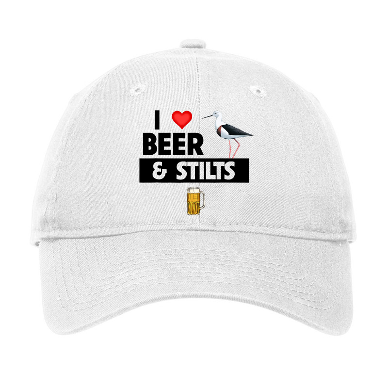 I Love Beer And Stilts Bird Watching Drinking Camp Adjustable Cap by WENDYKARL | Artistshot