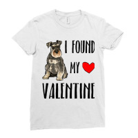 I Found My Valentine Day Miniature Schnauzer Dog L Ladies Fitted T-shirt | Artistshot