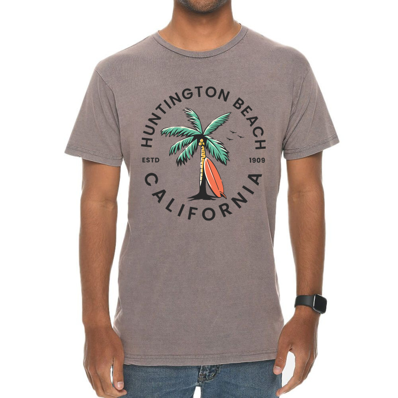 Huntington California Beach Surf Summer Vacation Vintage T-Shirt by MICHAELPHILBECK | Artistshot