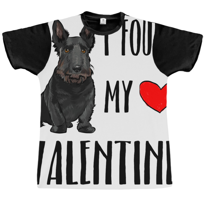 I Found My Valentine Day Scottish Terrier Dog Love Graphic T-shirt by MICHAELPHILBECK | Artistshot