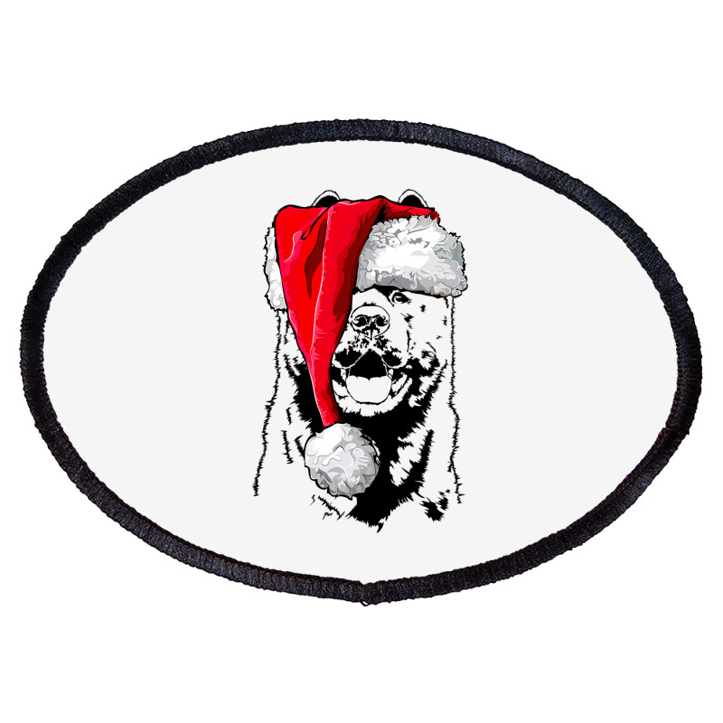 Funny Santa American Akita Christmas Dog Mom Dog Oval Patch | Artistshot