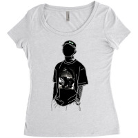 Hip Hop Rap Music Skateboarding Vinyl Headphones Women's Triblend Scoop T-shirt | Artistshot