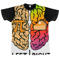 I Love Pi Brain Pi Day Funny Math Pie Dad Joke Mat Graphic T-shirt | Artistshot