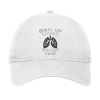 Funny Swimming Quote For Swimmer Shut Up Lungs You Adjustable Cap | Artistshot