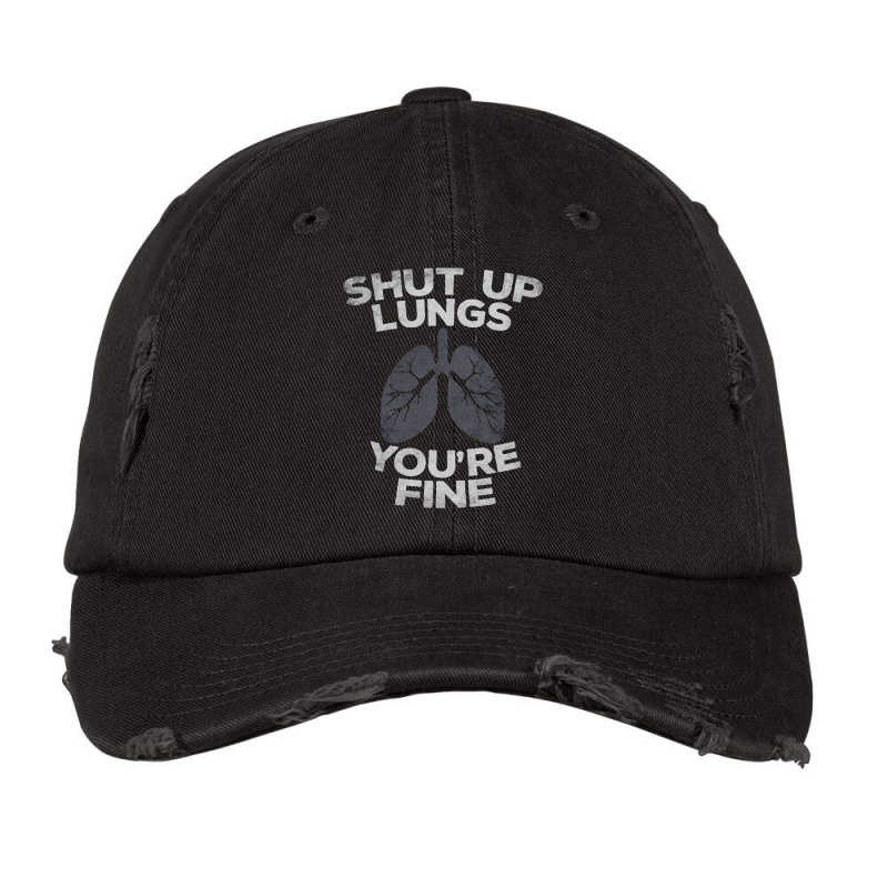 Funny Swimming Quote For Swimmer Shut Up Lungs You Vintage Cap | Artistshot