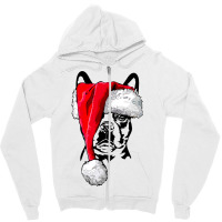 Funny Santa Boston Terrier Christmas Dog Mom Dog 3 Zipper Hoodie | Artistshot