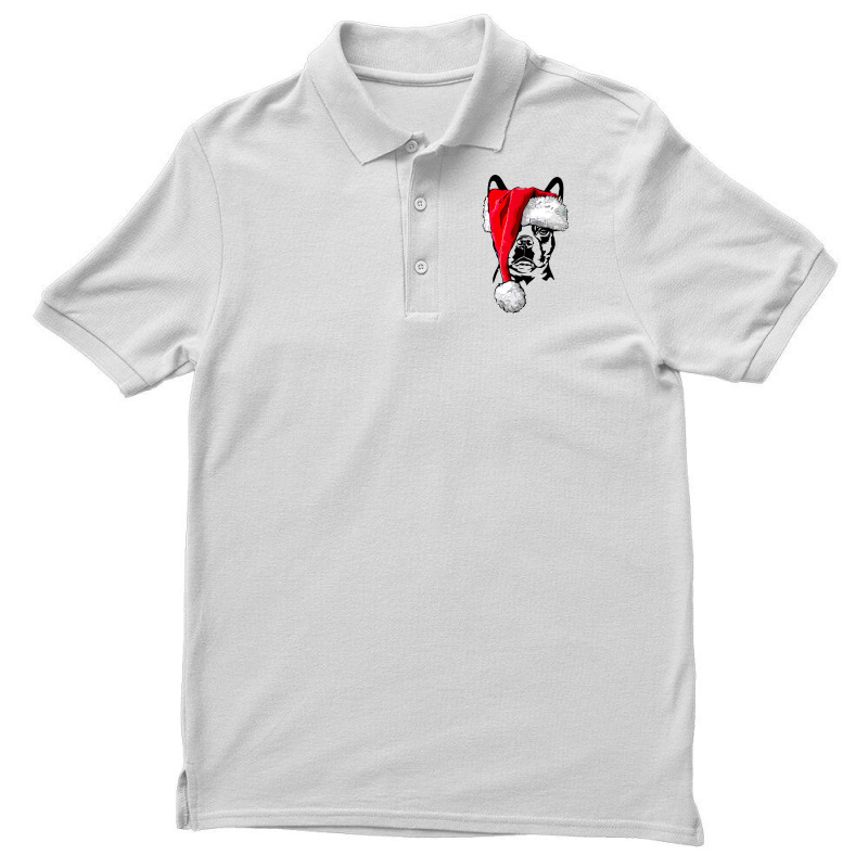 Funny Santa Boston Terrier Christmas Dog Mom Dog 3 Men's Polo Shirt by AdleeDerr | Artistshot