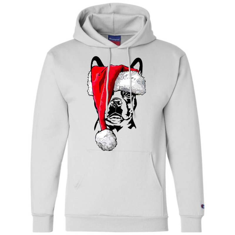 Funny Santa Boston Terrier Christmas Dog Mom Dog 3 Champion Hoodie by AdleeDerr | Artistshot