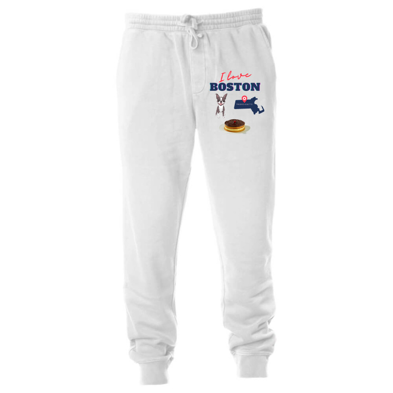 I Love Boston Massachusetts Terrier Creme Pie Funn Unisex Jogger by KYERRAREED | Artistshot