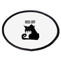 Hiss Off Black Cat Its Fine Im Fine Everythings Is Oval Patch | Artistshot