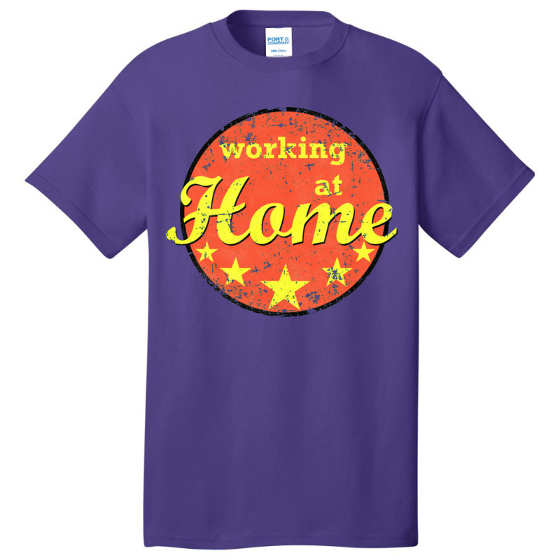 Working At Home   Online Basic T-shirt | Artistshot