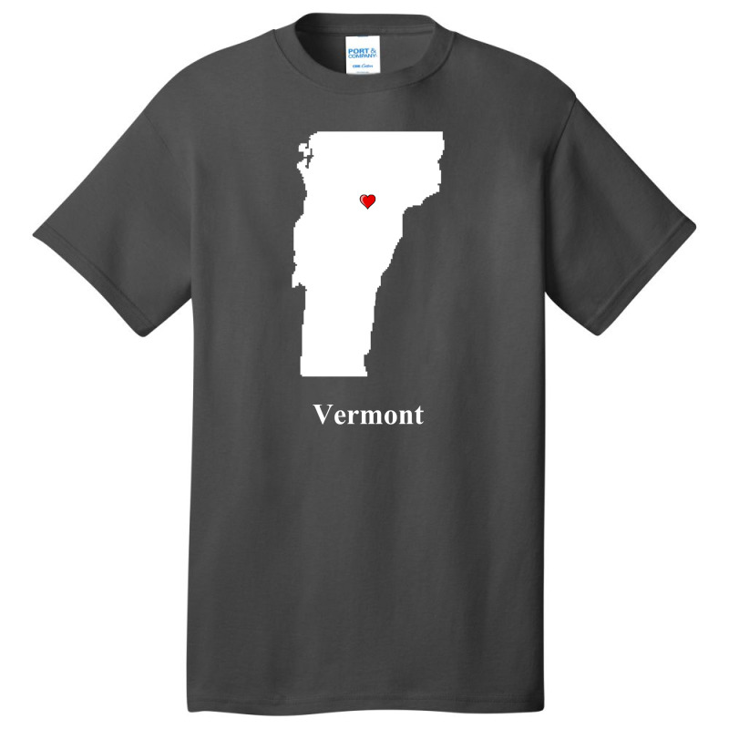 Vermont Love Map Basic T-shirt | Artistshot