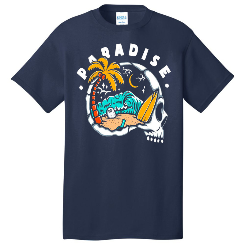 #paradise #beach #rip Basic T-shirt by lik9787 | Artistshot