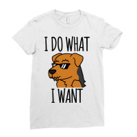 I Do What I Want Airedale Terrier Dog Ladies Fitted T-shirt | Artistshot