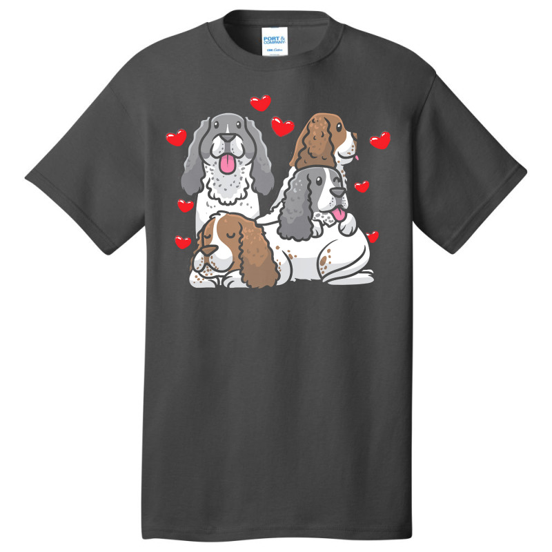 English Springer Spaniel T  Shirt English Springer Spaniel Dog Heart M Basic T-shirt | Artistshot