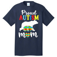 Autism Awareness T  Shirt Womens Proud Autism Mom Puzzle Autism Awaren Basic T-shirt | Artistshot