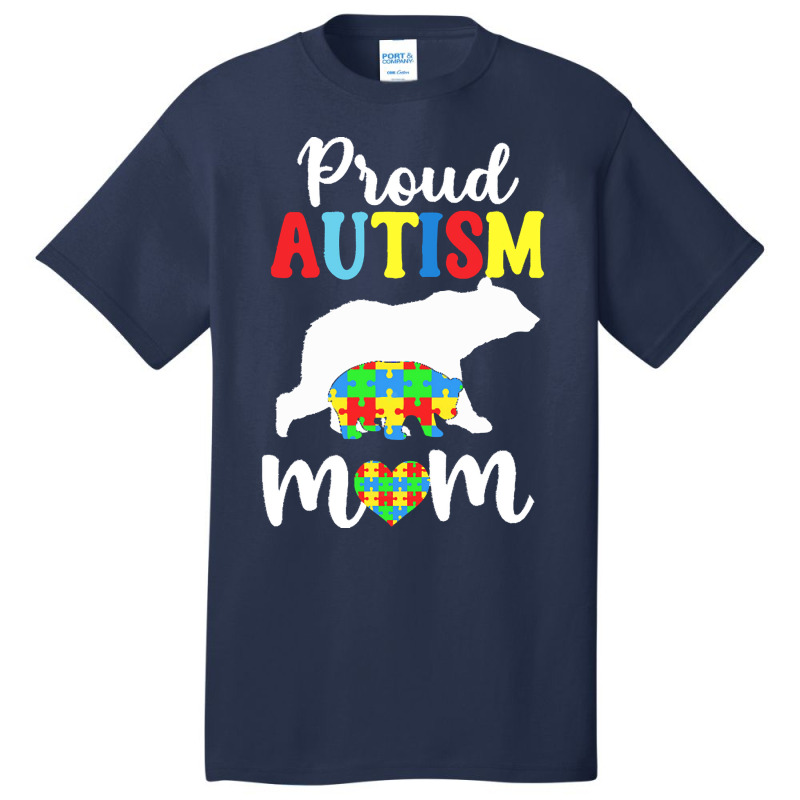 Autism Awareness T  Shirt Womens Proud Autism Mom Puzzle Autism Awaren Basic T-shirt by vmcdermott132 | Artistshot