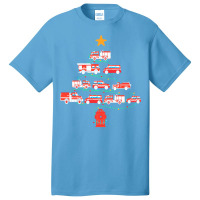 Firefighter Christmas Gifts T  Shirt Firefighter Christmas Tree Fire D Basic T-shirt | Artistshot