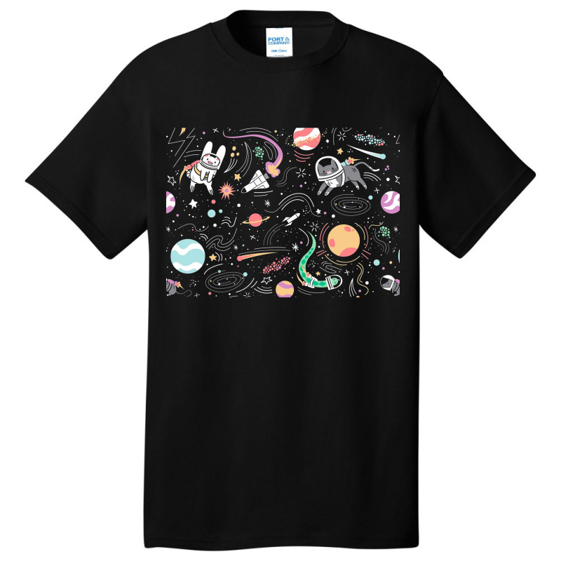 Space Cat Basic T-shirt by Bandungan | Artistshot