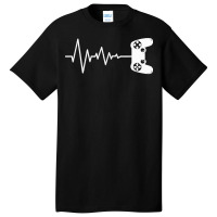 Heartbeat Gamer T  Shirtheartbeat Gamer Cool Gifts For Fathers Day Gif Basic T-shirt | Artistshot