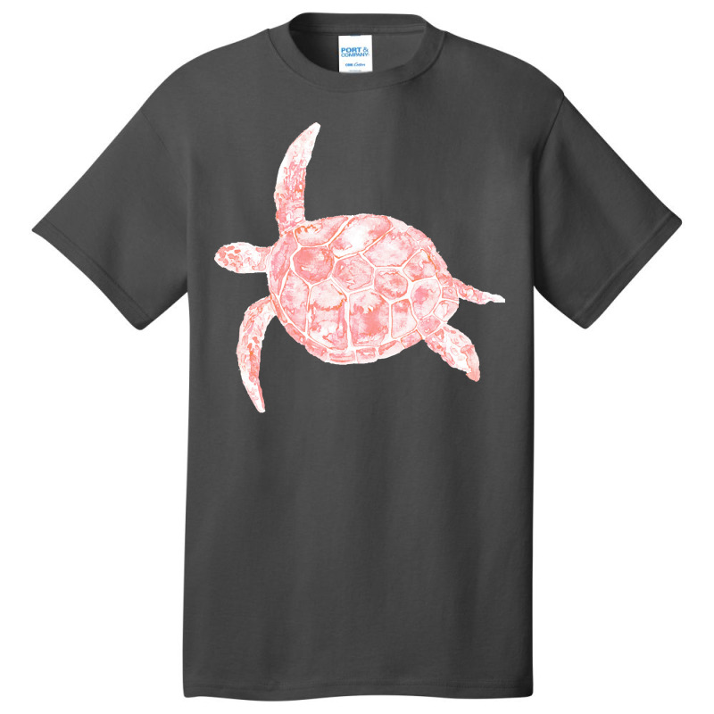 Sea Turtle Watercolor Xmas Basic T-shirt | Artistshot