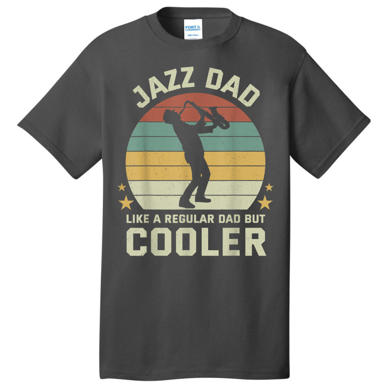 Mens Jazz Dad Saxophone Like Normal Dad Cooler Instrument T Shirt Basic T-shirt by atereabag | Artistshot