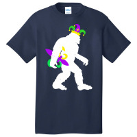 Mardi Gras Bigfoot T  Shirt Mardi Gras Carnival Bigfoot New Orleans Ca Basic T-shirt | Artistshot