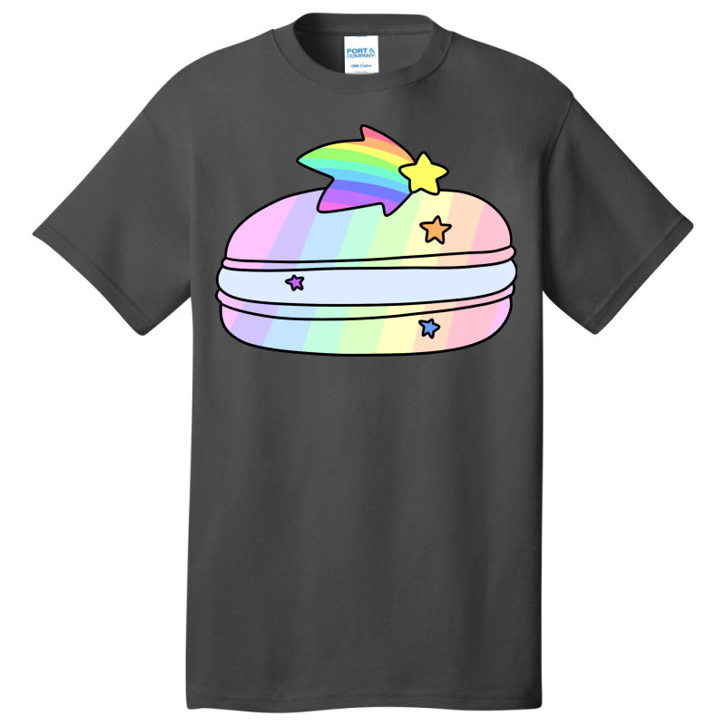 Rainbow Shooting Star Macaroon Basic T-shirt | Artistshot