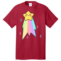 Rainbow Shooting Star Basic T-shirt | Artistshot