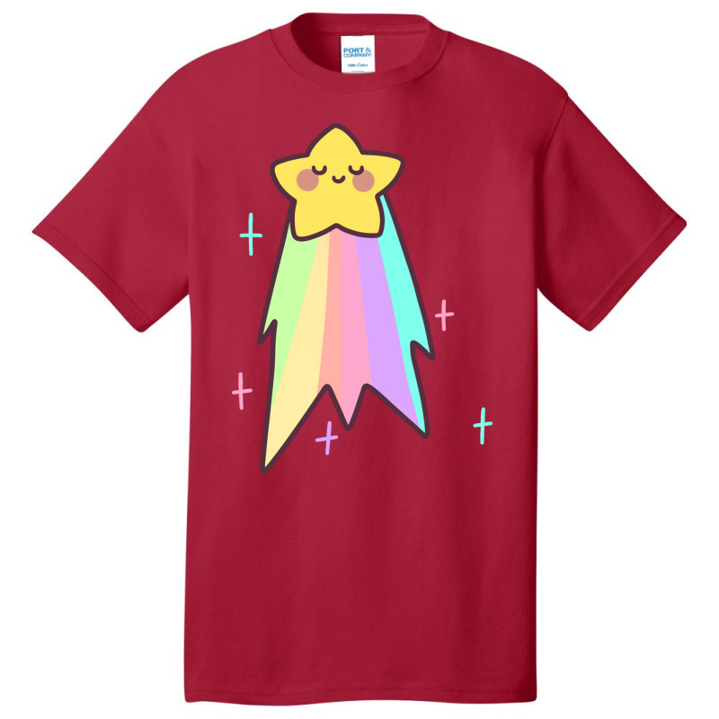 Rainbow Shooting Star Basic T-shirt | Artistshot