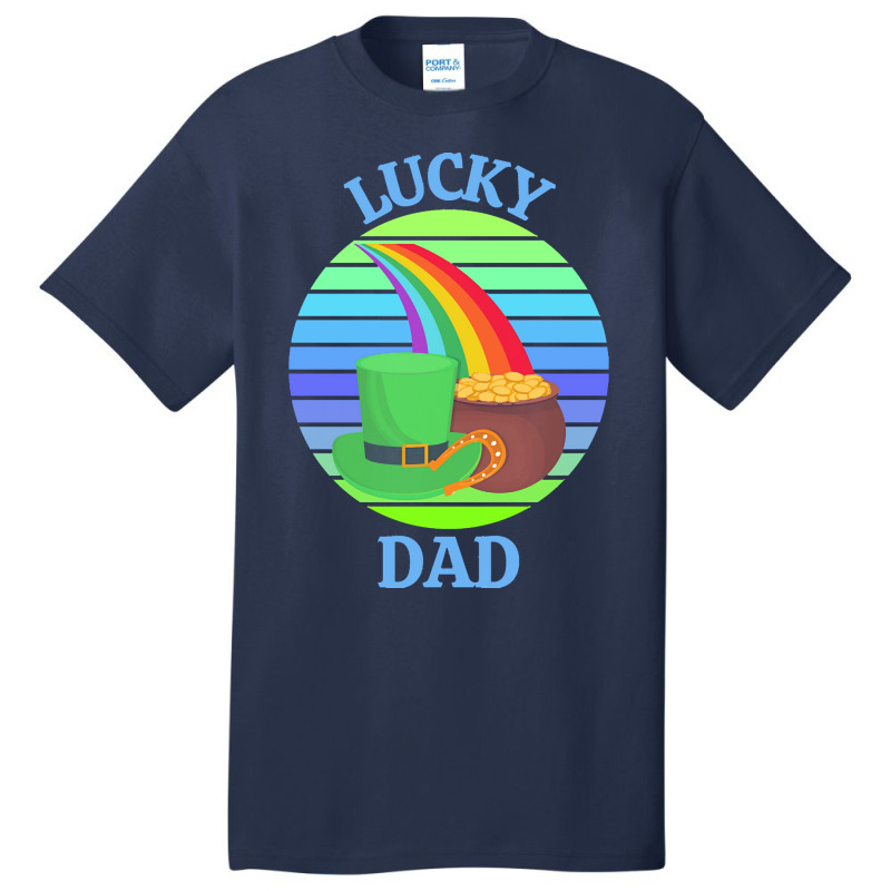 One Lucky Dad T  Shirtone Lucky Dad T  Shirt (7) Basic T-shirt | Artistshot