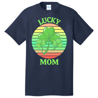 One Lucky Mom T  Shirtone Lucky Mom T  Shirt (1) Basic T-shirt | Artistshot