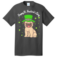 Patricks Day Gift T  Shirt Pug Dogs Lover Funny Irish Shamrock Happy S Basic T-shirt | Artistshot